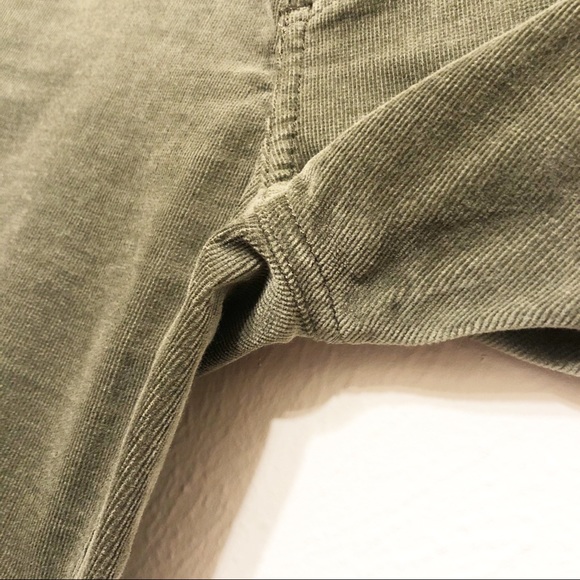 Loft Olive Corduroy Skinny Zipper Ankle Pants - 27 - Picture 5 of 8